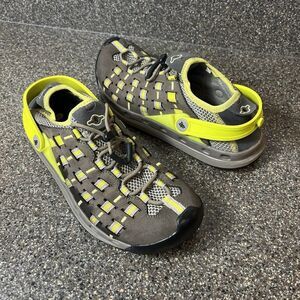 Salewa Womens Size 7 MS Capsico Climbing Trail Shoes Brown/Yellow Drawstring Low
